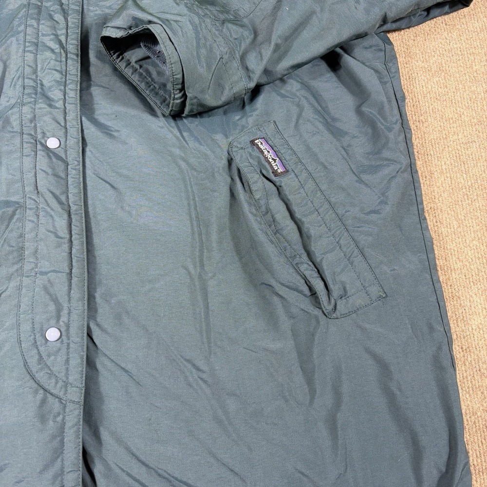 Vintage Patagonia Shelled Synchilla Jacket USA Womens M Fleece Lined Teal 90s - Picture 2 of 10